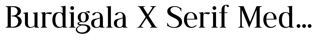 Burdigala X Serif Medium
